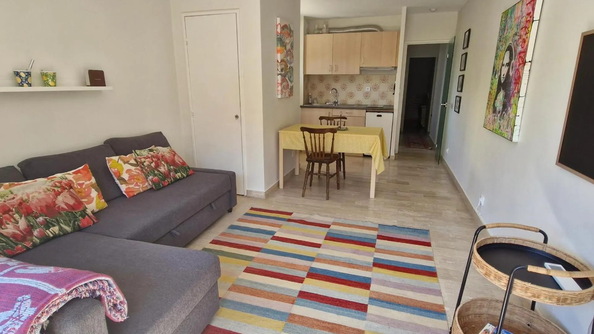 Appartement Climatise 2P Avec Garage, Balcon, Centre-Ville, 50M Plage, Sainte-Maxime - Fr-1-780-36 דירה